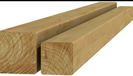 Houten paal 90x90x2700 mm
