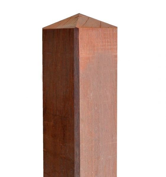 Poortpalen 140×140 x 2400 mm hardhout (Okan)