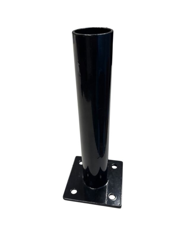 Voetplaat plat ronde paal dia 60 – RAL 9005
