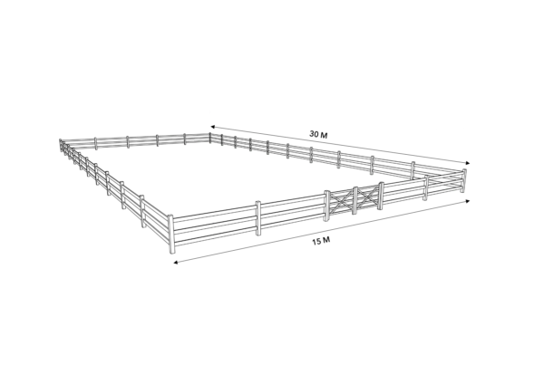 Rijbak Pakket 15M x 30M 3-liggers