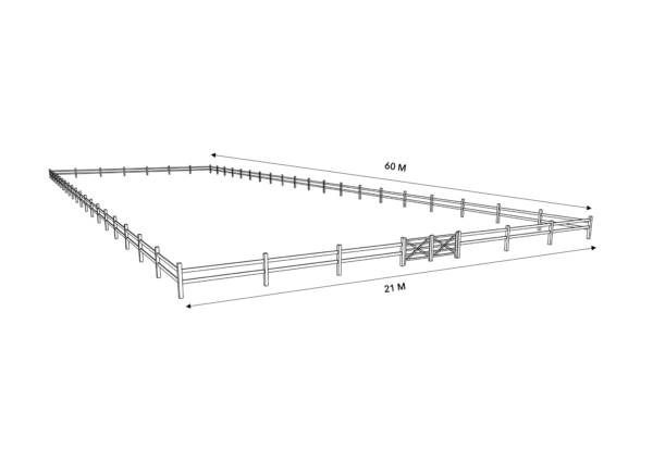 RIJBAK PAKKET 21M X 60M 2-LIGGERS