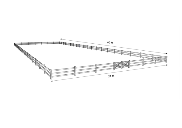 RIJBAK PAKKET 21M X 60M 3-LIGGERS