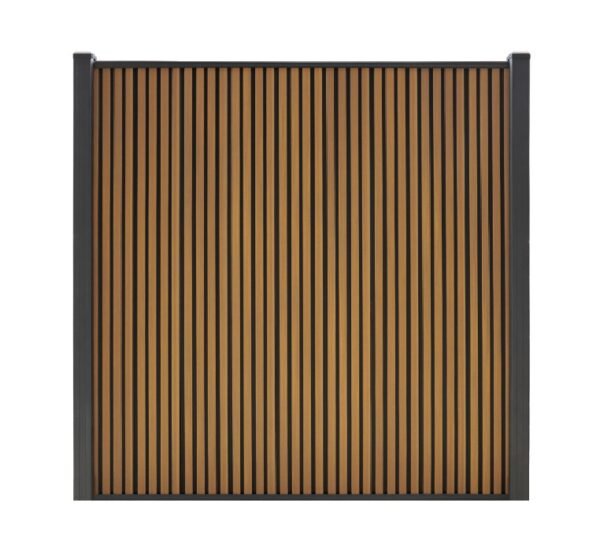 Composiet schutting Rhombus verticaal Eik