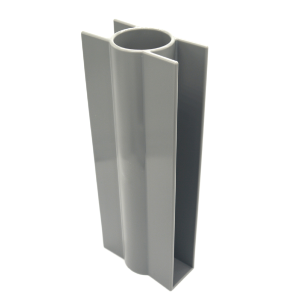 PVC plaathouder ronde paal