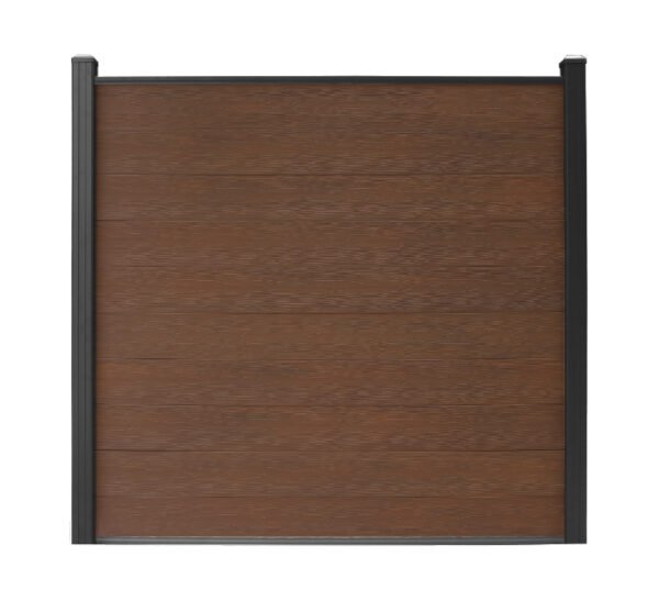 Composiet schutting walnoot