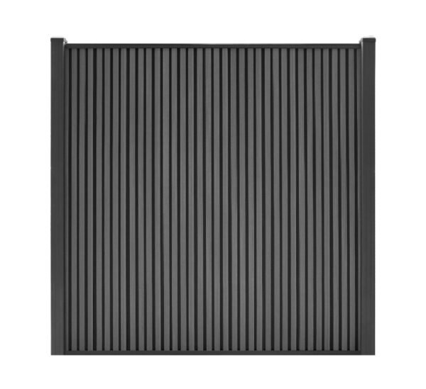 zwart1-2.jpg Composiet schutting Rhombus verticaal zwart