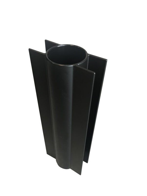 PVC plaathouder ronde paal
